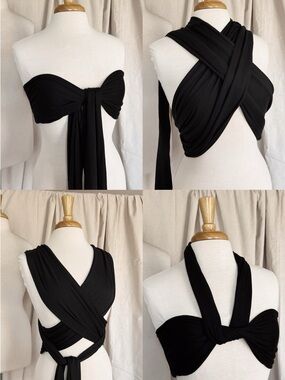 Convertible Black Wrap Top - Multiway Styling